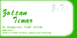 zoltan timar business card